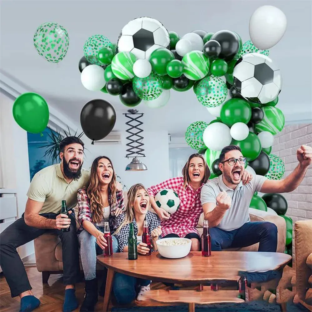 100Pcs Soccer Birthday Party Decoration Balloon Garland Arch Set Sports Theme Party Soccer Party Birthday Party Decoration