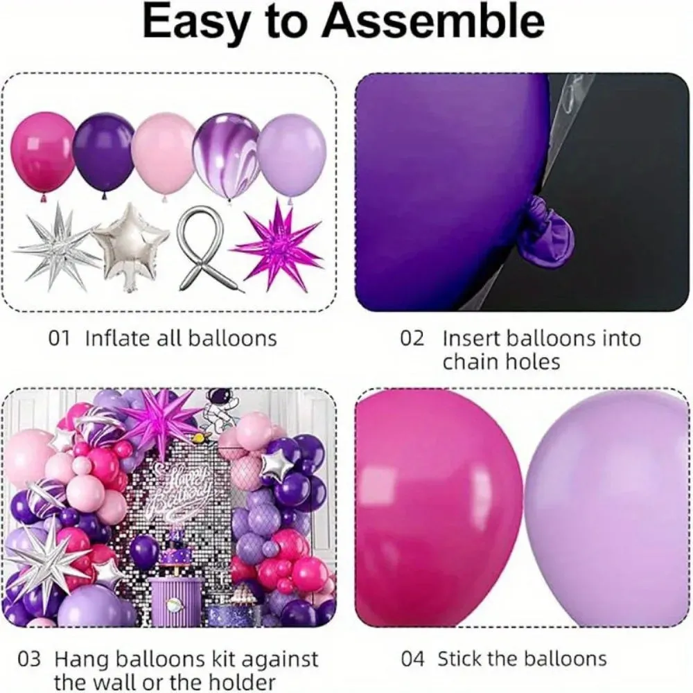 113Pcs Explosive Star Balloon Garland Arch Set Wedding Birthday Party Anniversary Decoration Indoor And Outdoor Decoration