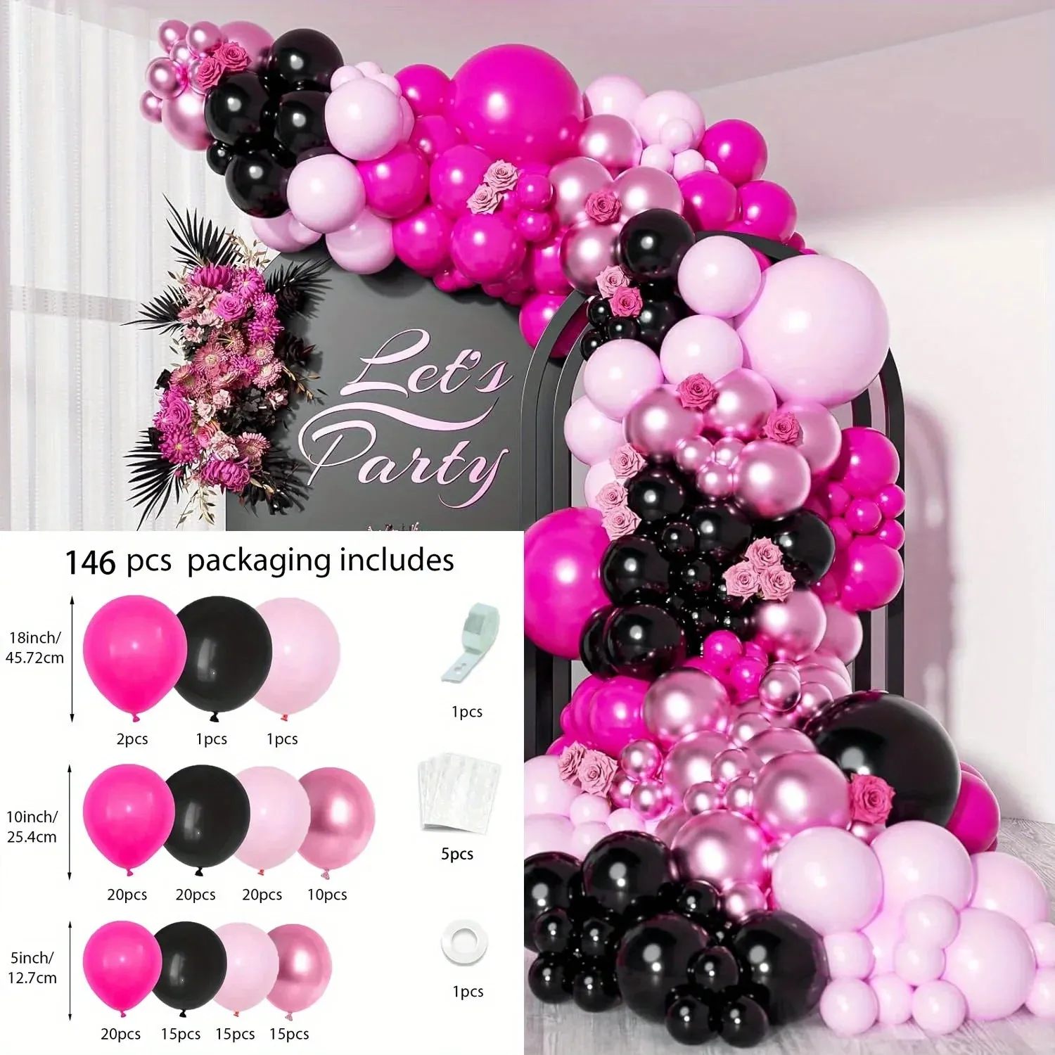 113Pcs Explosive Star Balloon Garland Arch Set Wedding Birthday Party Anniversary Decoration Indoor And Outdoor Decoration
