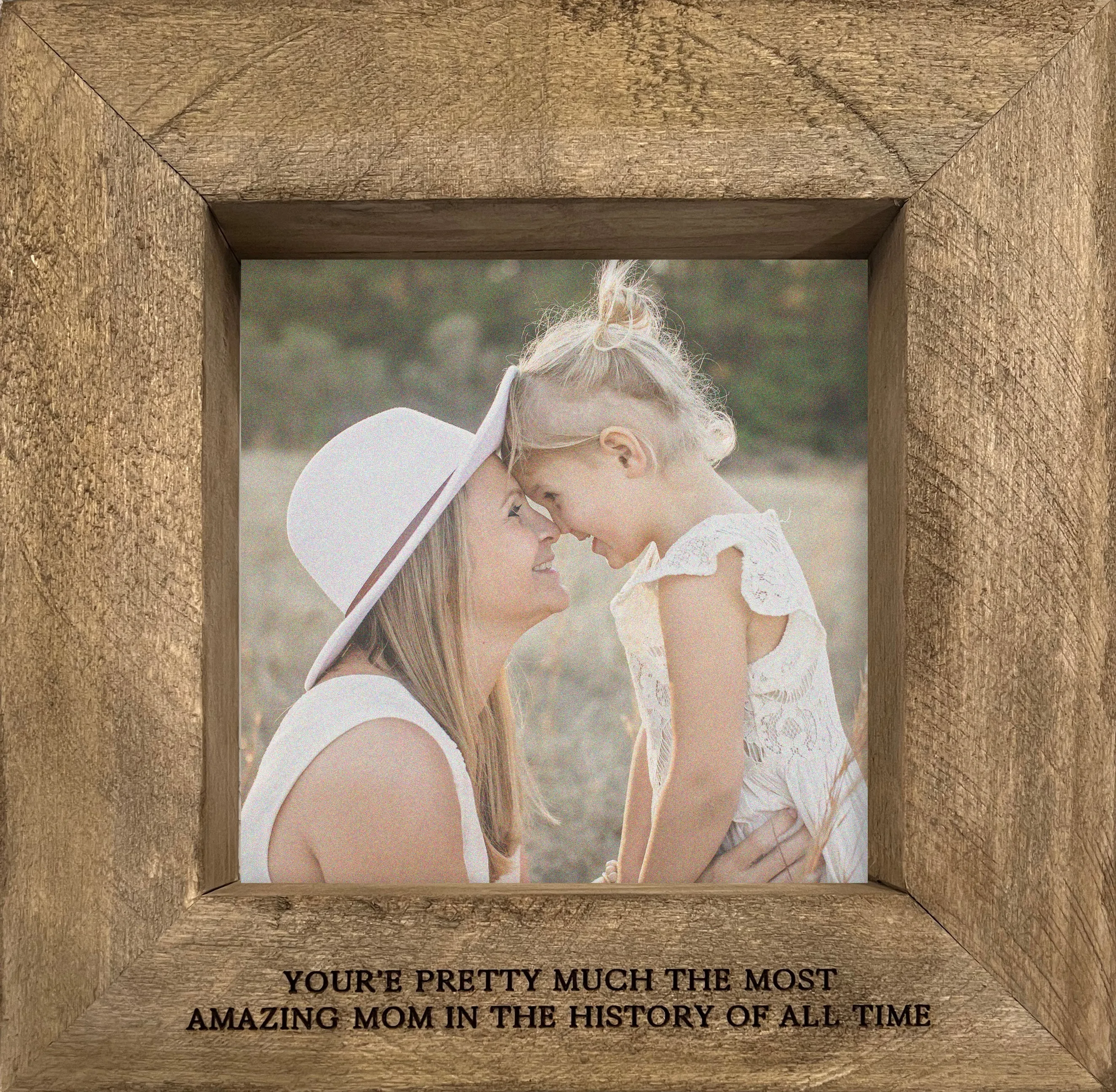 12x12 Mother's Day Engraved Timberwood Photo Frames