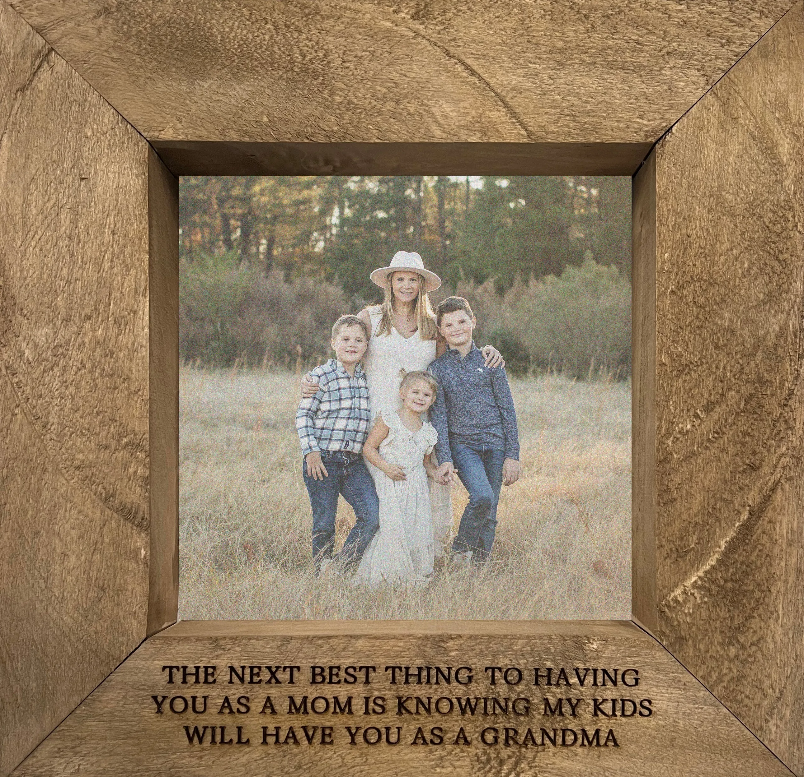 12x12 Mother's Day Engraved Timberwood Photo Frames