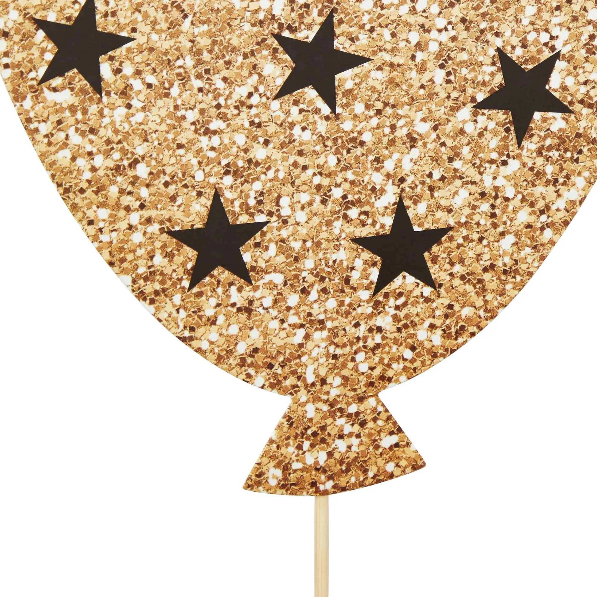 30 Pieces 40th Birthday Decorations, Black and Gold Centerpiece Stick Table Toppers, 4 Designs for Party Supplies