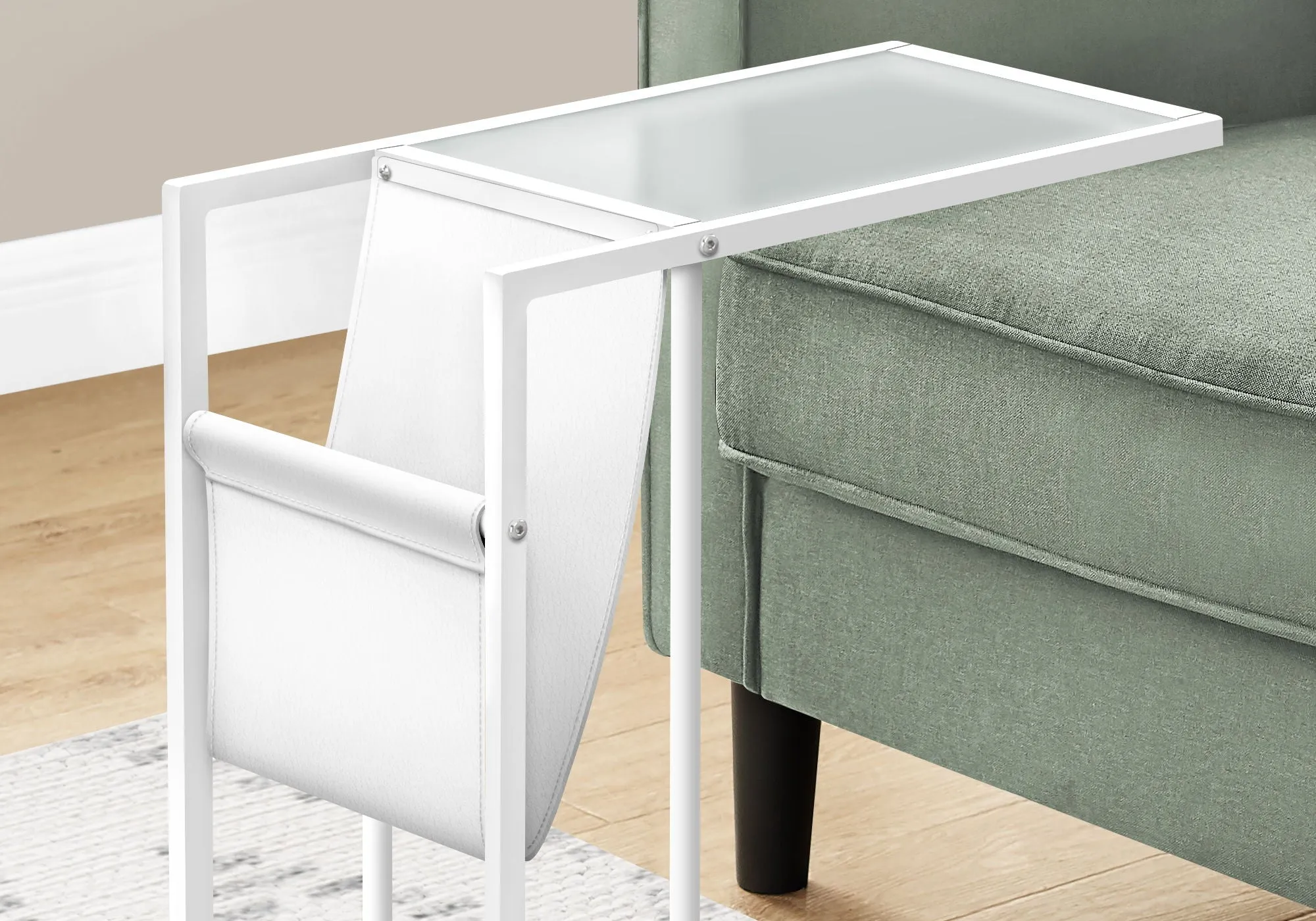 Accent Table, C - Shaped, Contemporary And Modern - White by Couch.com