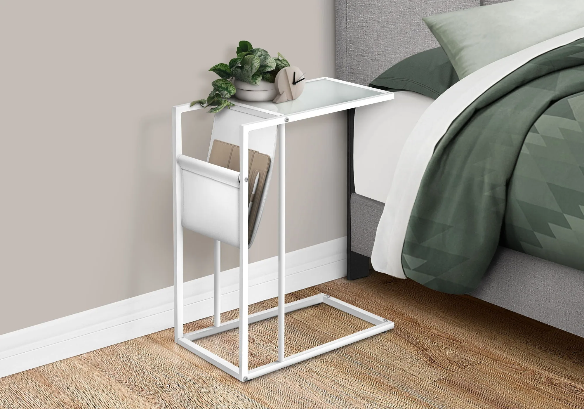 Accent Table, C - Shaped, Contemporary And Modern - White by Couch.com