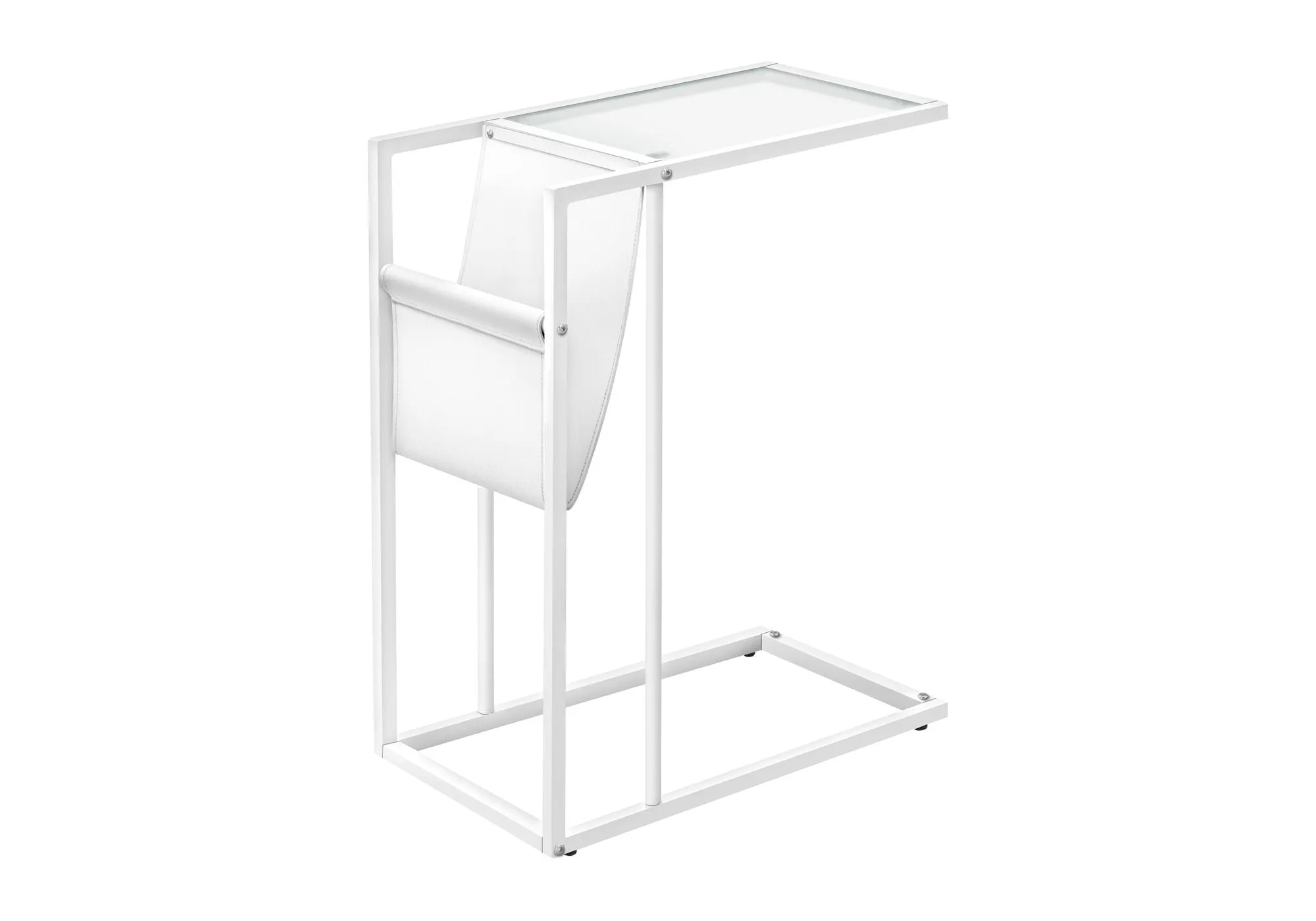 Accent Table, C - Shaped, Contemporary And Modern - White by Couch.com