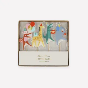 Animal Parade Candles (x 4)