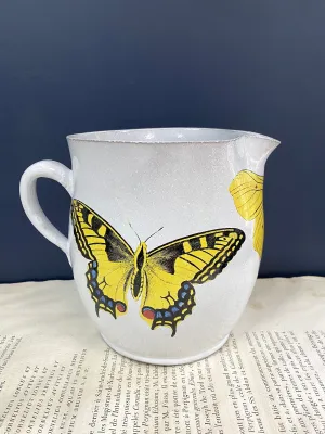 Astier de Villatte Yellow Butterflies Pitcher Vase