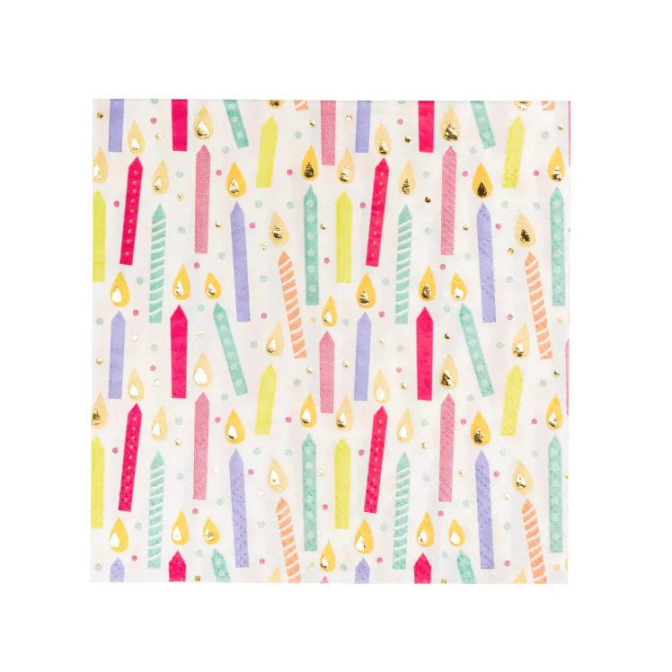 Birthday Candles Cocktail Napkin