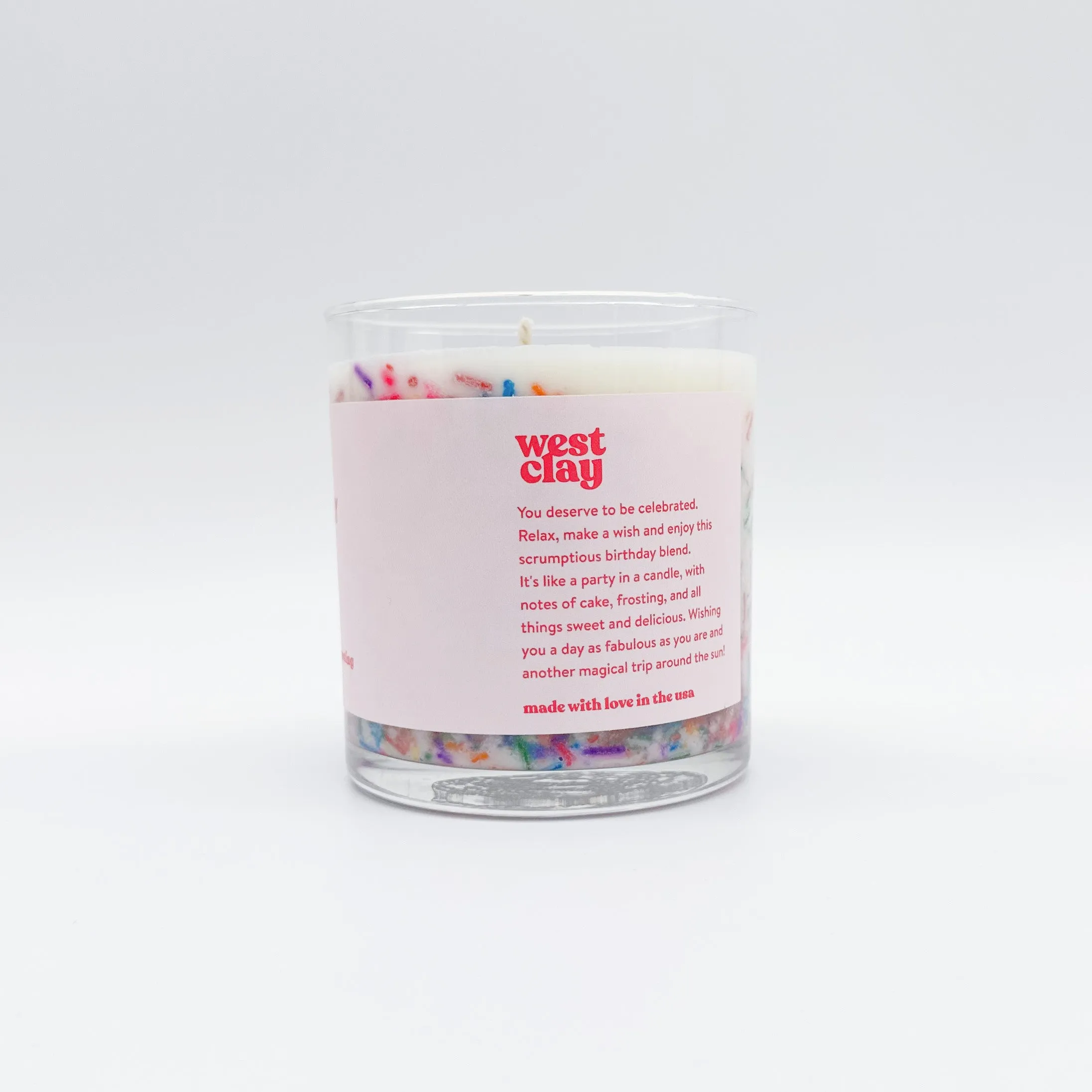Birthday Sprinkle Candle 10 oz