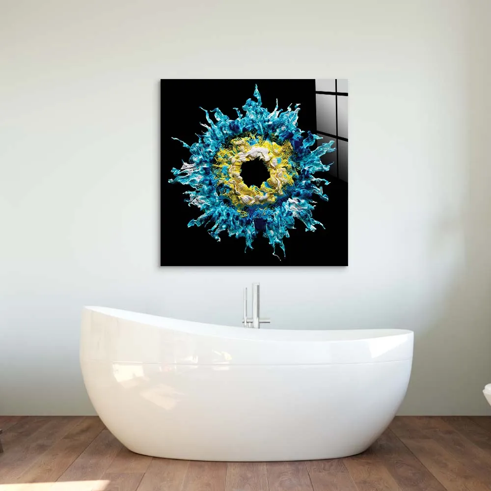 Blue Iris Glass Wall Art