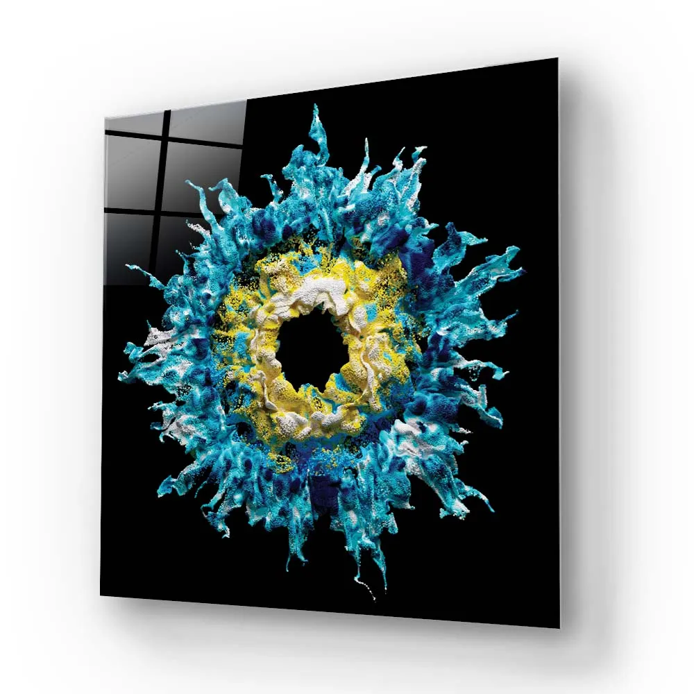 Blue Iris Glass Wall Art