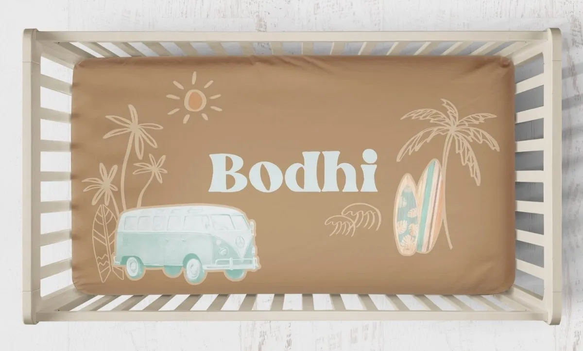 Boho Surfer Nursery Starter Crib Bedding Set