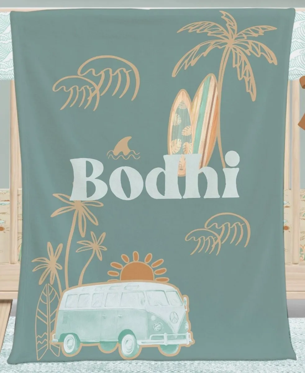Boho Surfer Nursery Starter Crib Bedding Set