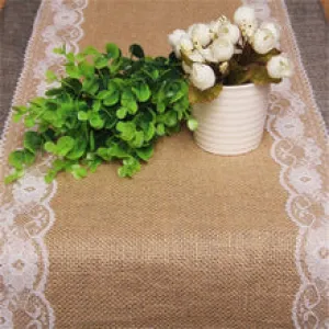 Deszhaony Vintage Lace Jute Event Party Supplies Wedding