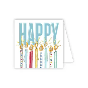 Happy Birthday with Candles Enclosure Card