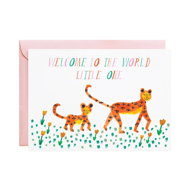 Mummy Leopard Greeting Card
