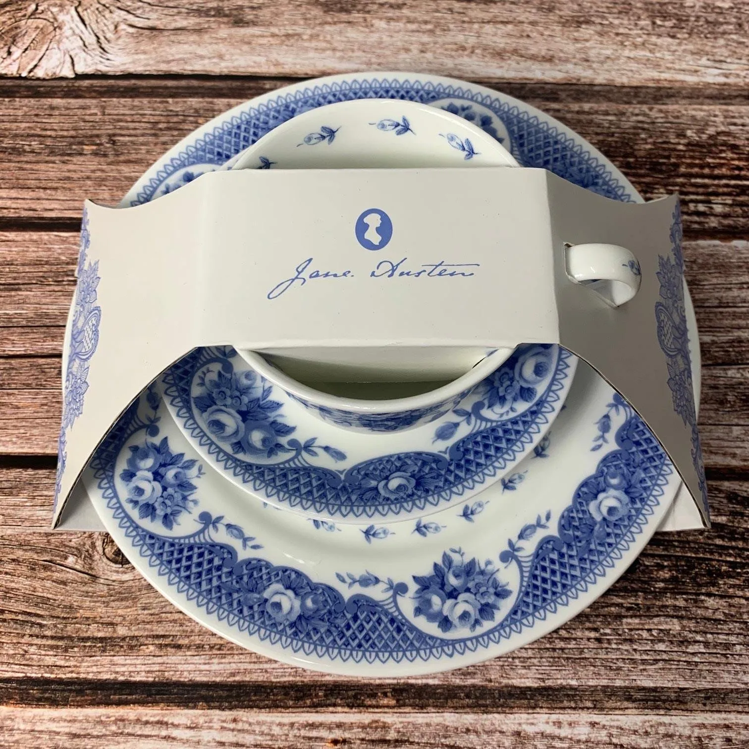 Netherfield Bone China Teacup, Saucer and Plate Set
