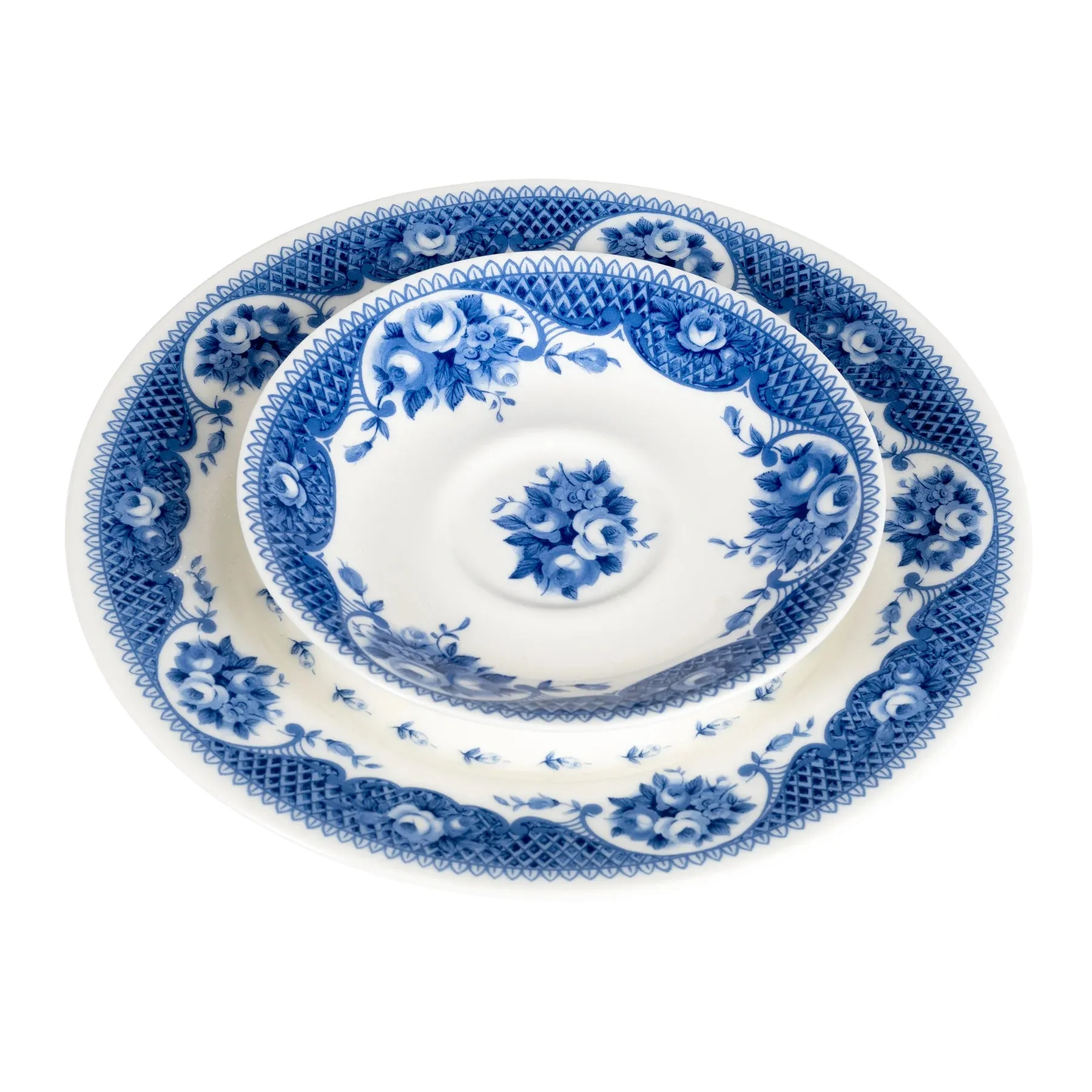 Netherfield Bone China Teacup, Saucer and Plate Set