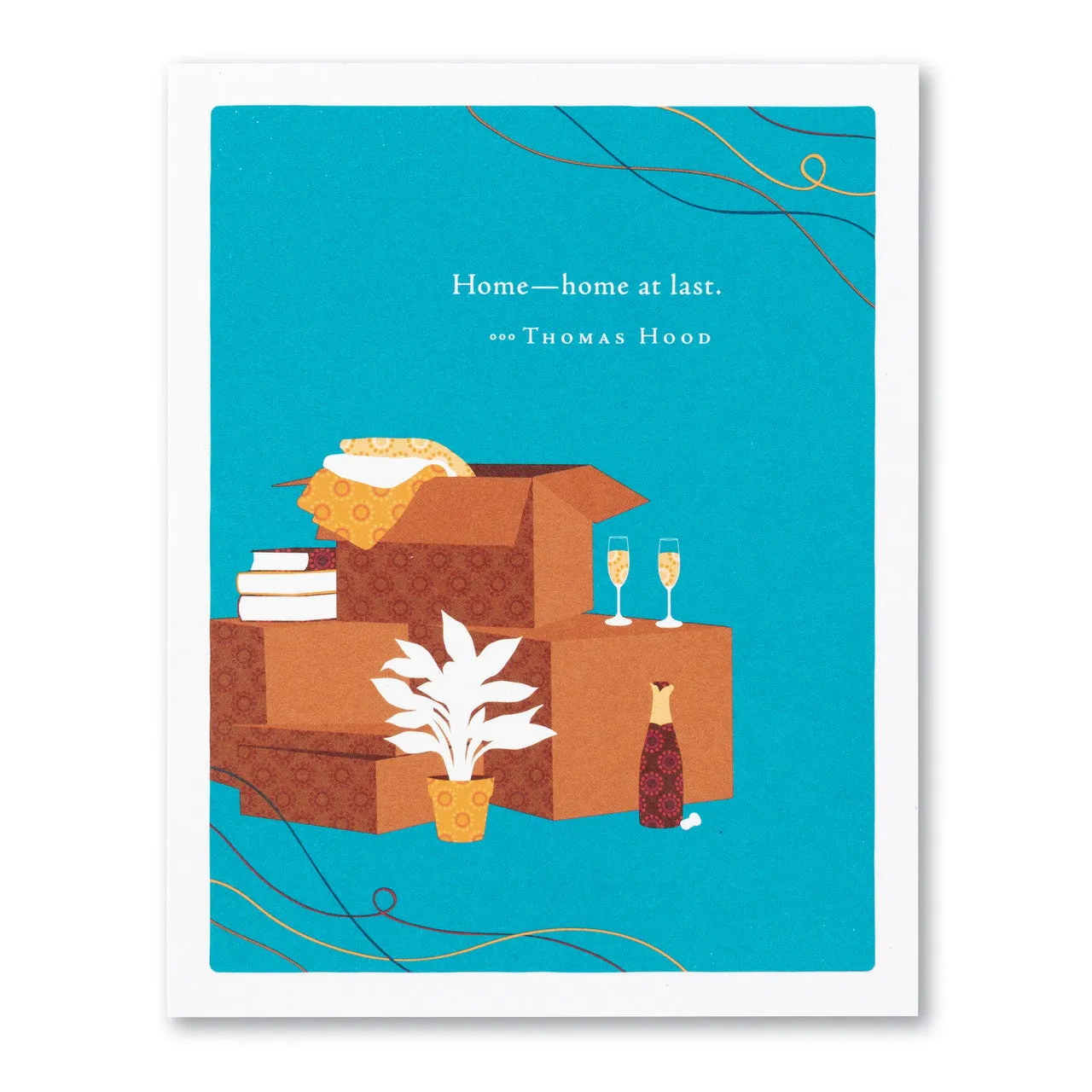 New Home Card - "HOME—HOME AT LAST." —ELIZABETH BARRETT BROWNING