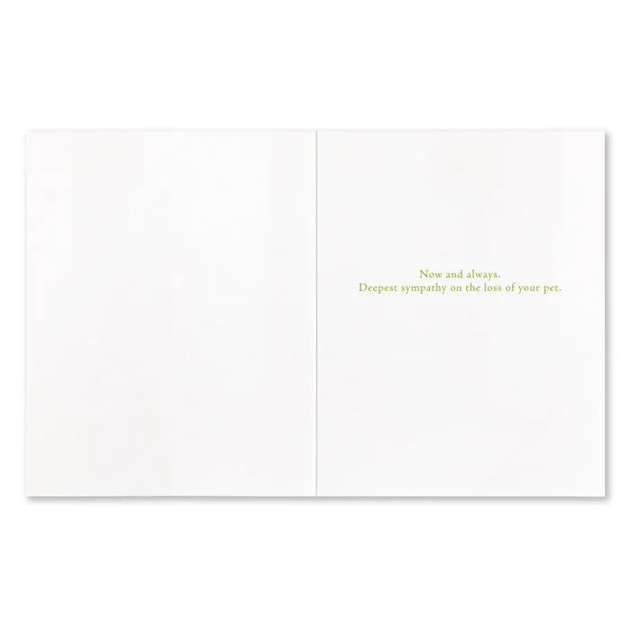 Pet Sympathy Card - “…WHAT BELONGS TO US REMAINS WITH US…” —RAINER MARIA RILKE
