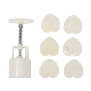 Set of 6 Heart Shaped Hand Press Stamps