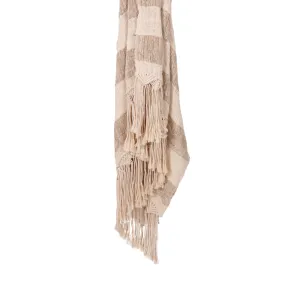 Throw Natural Cassandra Macrame with Tassels
